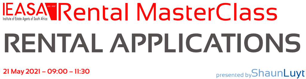 IEASA MasterClass #1 - Rental Applicatoins