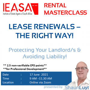 IEASA MasterClass - Lease Renewals The Right Way