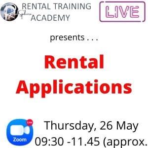 Tenant APplications - A best practice process on how to get all the information you need AND ask the right questions