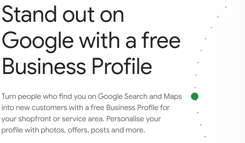 Stand out on google with a free business profile