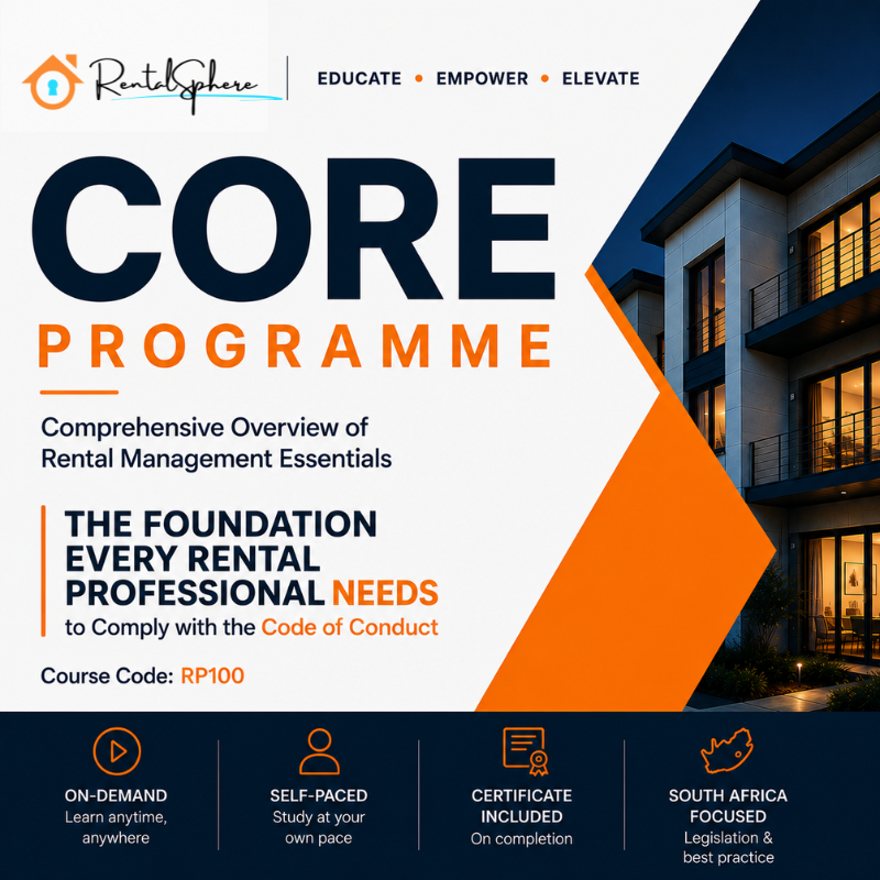 RentalSphere CORE Programme (RP100) - The Foundation Every Rental Professional Needs to Comply with the Code of Conduct